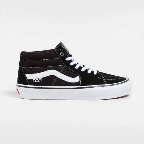 Tênis Vans Skate Grosso Mid Black White L