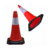 CONO VIAL 50CM RIGIDO REFLECTIVO ROJO