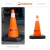CONO VIAL 50CM SEMIFLEXIBLE BASE GOMA - comprar online