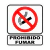 PROHIBIDO FUMAR CORRUGADO 50X70