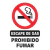 ESCAPE DE GAS PROHIBIDO FUMAR 50X70 CM CORRUGADO