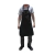 DELANTAL DESCARNE PREMIUM ENTERO 60X90 CM NEGRO