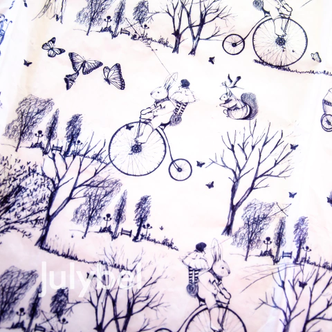 Laminas de Papel Seda 50x70 (Pack por 5 Unidades) Bici Azul