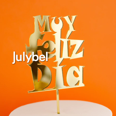 Topper "Muy Feliz Dia" E.Dorado - comprar online