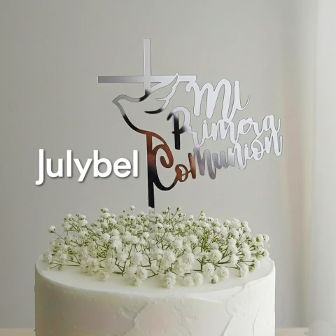 Topper "Mi Primera Comunión Plata" - comprar online
