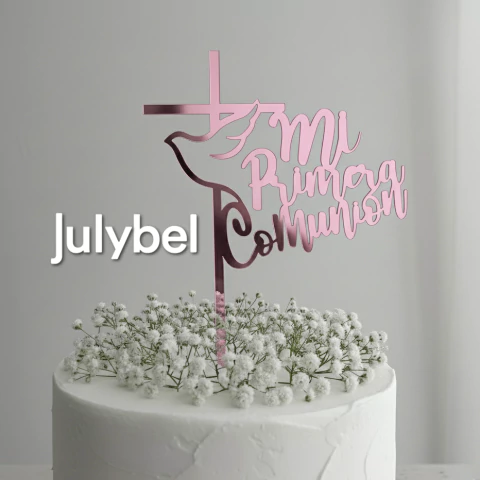Topper "Mi Primera Comunión Rosa" - comprar online