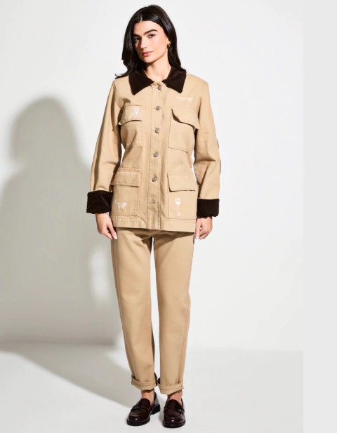 CALÇA ROCKER NEW SARJA BEGE - J.CHERMANN