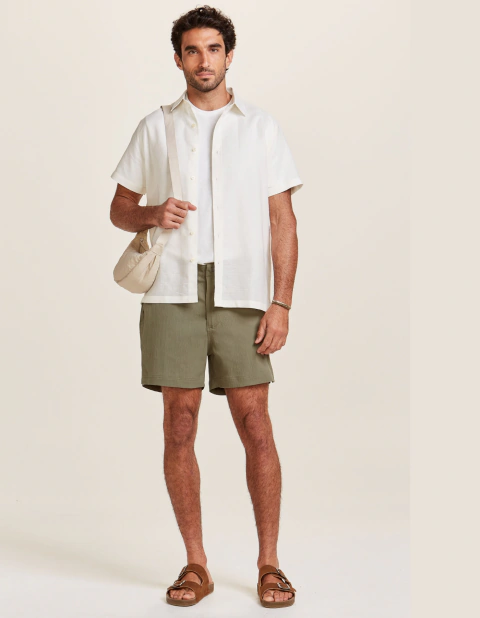 SHORTS ANA RUGA VERDE OLIVA - ZAPÄLLA