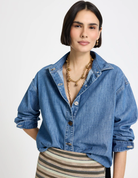 CAMISA PRI JEANS AZUL - LE LIS