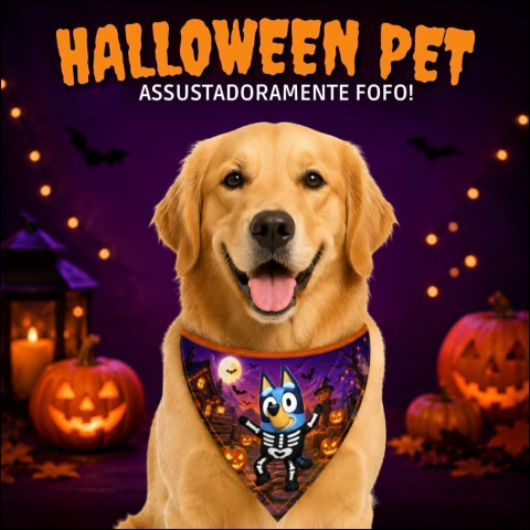 Bandanas Pet Halloween - Viés 100%