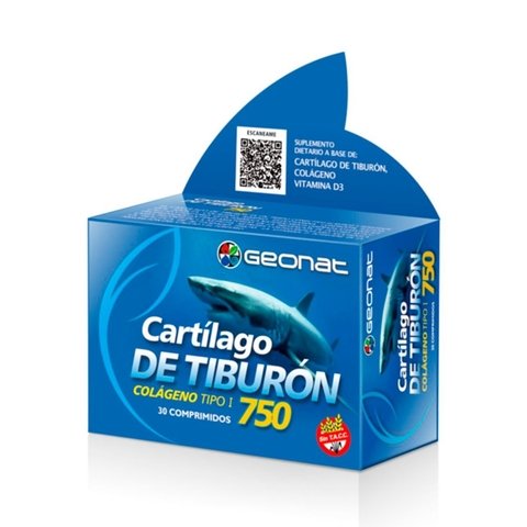 Geonat Cartilago de Tiburon 750mg 30 Comprimidos