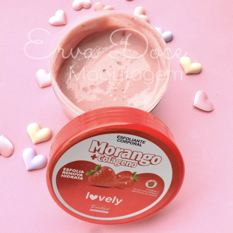 Esfoliante Corporal Morango + Colágeno Lovely - Face Beautiful