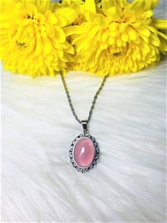 Collar Claire con Cuarzo Rosa