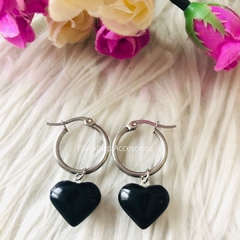 Aritos Corazón de Obsidiana