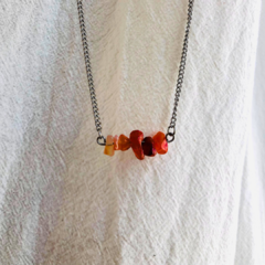 Collar ESCALLAS de Ágata Cornalina
