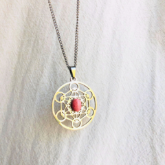 Collar METATRON con Rodocrosita