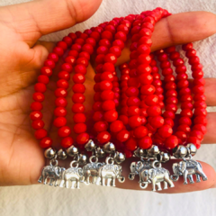 Pulsera Roja con Elefante de la Fortuna