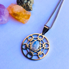 Collar METATRON con Piedra Luna Adularia