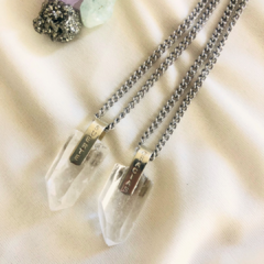 Collar CUARZO CRISTAL CON PALABRAS