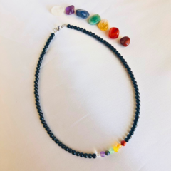 Gargantilla OBSIDIANA 7 CHAKRAS 4 MM