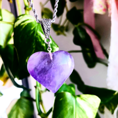 Collar Corazón Grande de Amatista