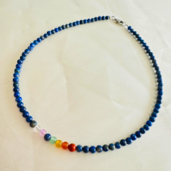 Gargantilla Lapislázuli 7 chakras 4 mm - comprar online