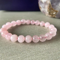 Pulsera CUARZO ROSA 6 MM - comprar online