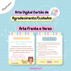ARTE DIGITAL CARTÃO DE AGRADECIMENTO/CUIDADOS