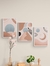 Quadros Decorativos Luas Rose Abstrato Sala Kit 3 Telas na internet