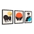 Quadros Decorativos Trio Afro leão borboleta Kit 3 Telas