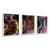 Quadros Decorativos Abstrato Esfumaçado Colorido Kit 3 Telas