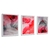 Quadros Decorativos Aquarelado Cinza E Vermelho Kit 3 Telas