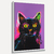 Quadro Gato em Cores Neon na internet