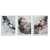 Quadros Decorativos Mármore Cinza Preto Dourado Sala Kit 3 Telas - comprar online