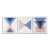 Quadros Decorativos Geometrico Tons Azul e Rosa Kit 3 Telas - comprar online