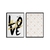 Quadros Decorativos Frase All You Need Is Love Kit 2 Telas - comprar online