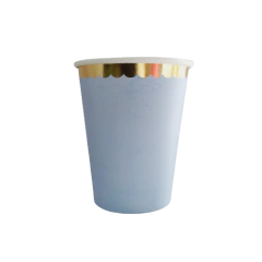 Vasos Pastel con borde dorado - PetitCocoDeco