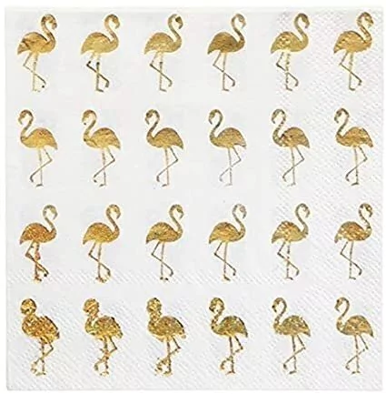 Servilletas Flamenco con detalles dorados x 10 unidades