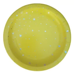 Plato Lovely Estrellas Plateadas x 10 un - PetitCocoDeco