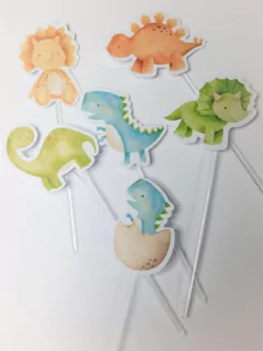 Pinches Dino para Muffins x 6 unidades