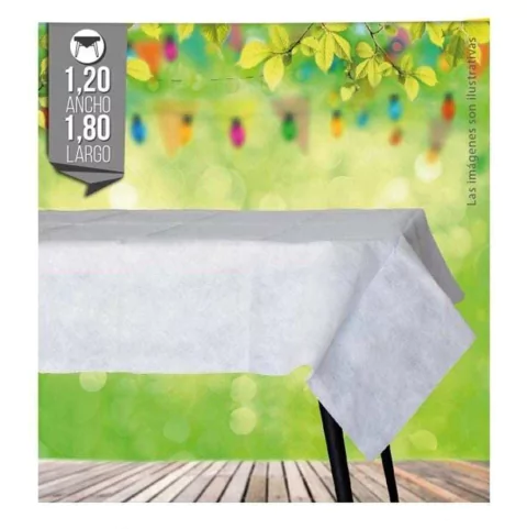 Mantel Friselina Blanco. Medidas de 1,20 de Ancho x 1, 80 de Largo