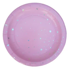 Plato Lovely Estrellas Plateadas x 10 un