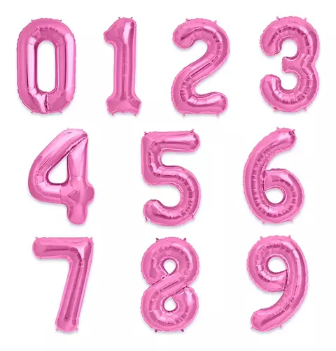 Globos Números Rosa 35 - 40 cm