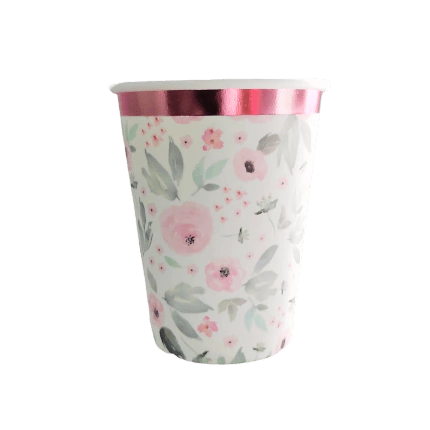 Vaso FLOWERS detalle Gold Rose x 10 unidades