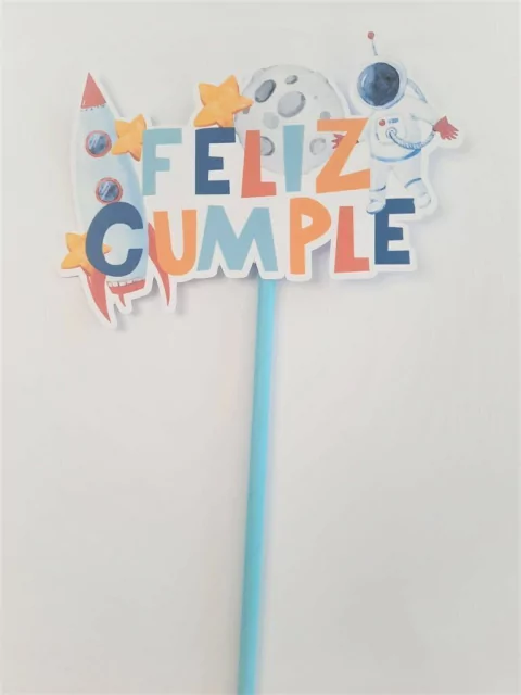 TOPPER CAKE PARA TORTAS ASTRONAUTA POR UNIDAD