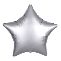 Globo Metalizado Estrella Satinado Plata x un