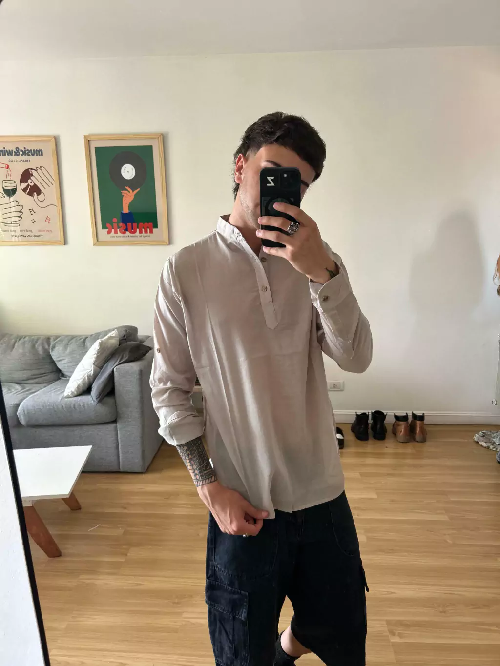 Camisa Hueso Mao