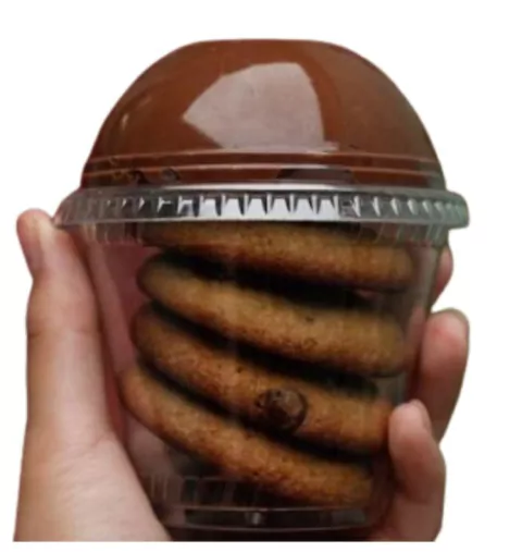 25 Copos Bolha PET 270 ml COM divisória