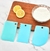Kit 3 Pcs Raspador Azul 12cm - Espátula reta, triangular e redonda - Ideal Bolo, cake - comprar online