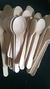 100 Colheres Biodegradável de Madeira 16 cm - Doces, sobremesas, sopas e refeições